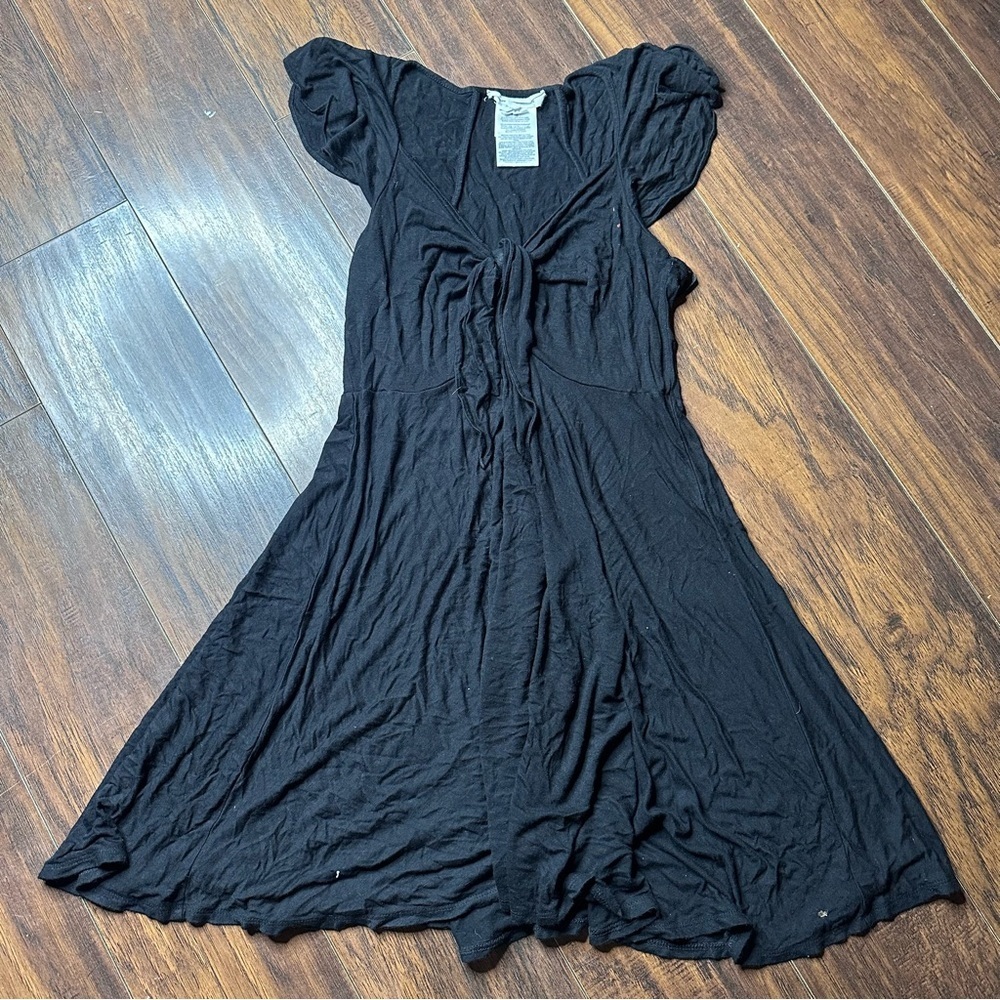 BCBGeneration Black Tie Front Mini Dress